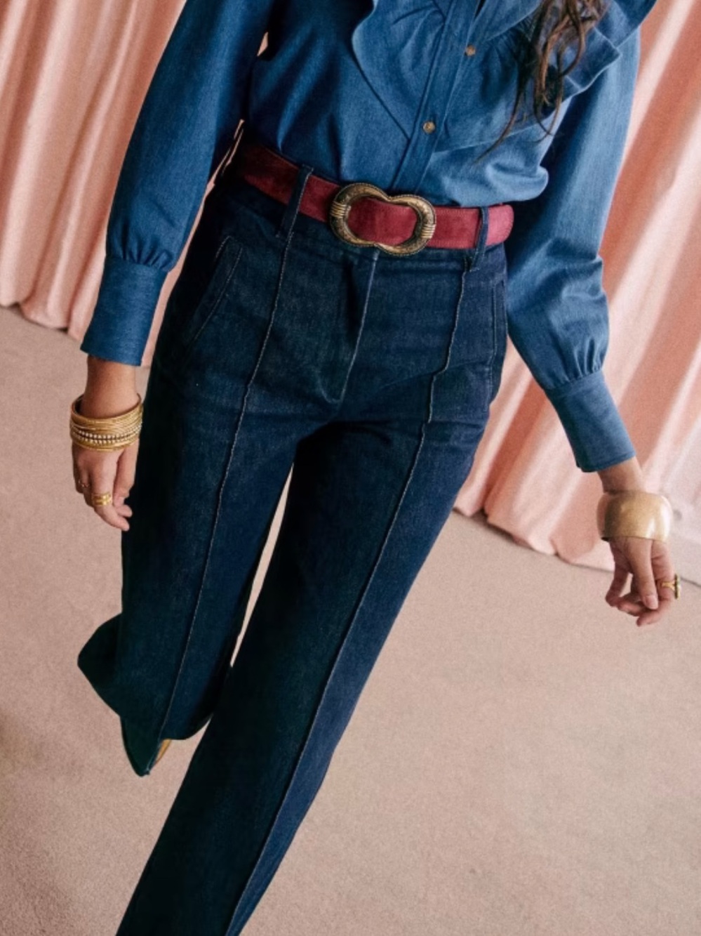 Sézane Dark Blue Denim Jeans